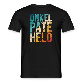 Onkel Pate Held - Männer T-Shirt - Schwarz - Vorne - AI Model Male 178 light (178cm)