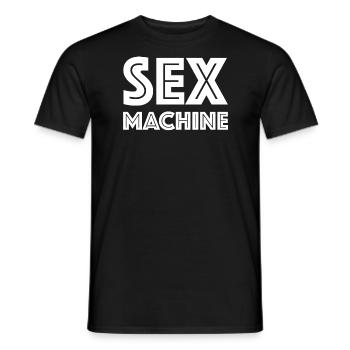 Sex Machine | funny sayings, dating, party - Men's T-Shirt - black - Front - AI Model Male 178 light (178cm)