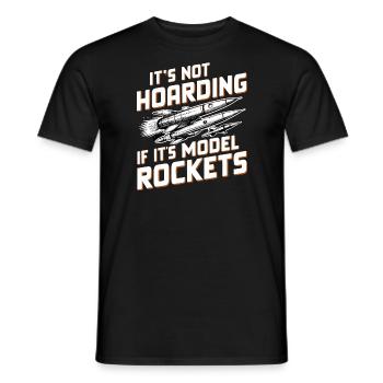 Ce n’est pas de la thésaurisation si ce sont des fusées miniatures - T-shirt homme - noir - Devant - AI Model Male 178 light (178cm)