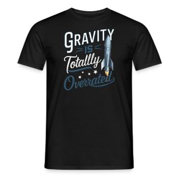 Gravity est un modèle réduit de fusée totalement surestimé - T-shirt homme - noir - Devant - AI Model Male 178 light (178cm)