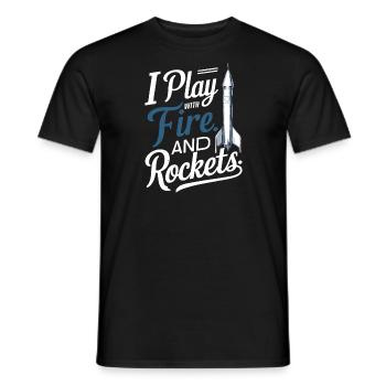 Modèles réduits de fusées amusantes - T-shirt homme - noir - Devant - AI Model Male 178 light (178cm)