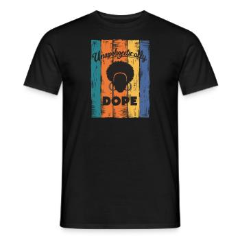 Unapologetically Colorful Afro Art - Men's T-Shirt - black - Front - AI Model Male 178 light (178cm)