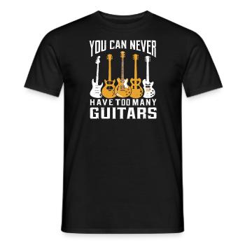 Man kann nie zu viele Gitarren haben - Männer T-Shirt - Schwarz - Vorne - AI Model Male 178 light (178cm)
