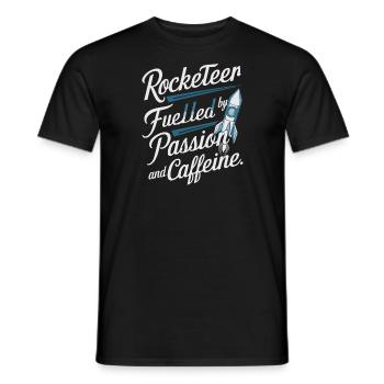 Maquette fusée - T-shirt homme - noir - Devant - AI Model Male 178 light (178cm)