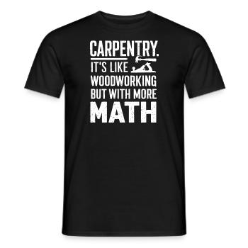 Citation amusante de menuiserie sur le travail du bois - T-shirt homme - noir - Devant - AI Model Male 178 light (178cm)