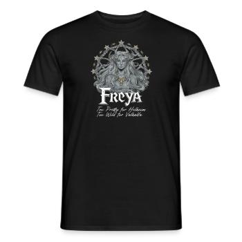 Mythical Viking Queen Freya - Men's T-Shirt - black - Front - AI Model Male 178 light (178cm)