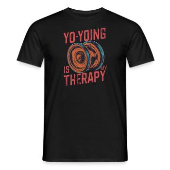 Le yo-yoing est ma thérapie style vintage - T-shirt homme - noir - Devant - AI Model Male 178 light (178cm)