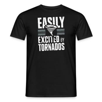 Leicht begeistert von Tornados Enthusiast Storm - Männer T-Shirt - Schwarz - Vorne - AI Model Male 178 light (178cm)