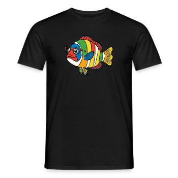 Fish Colorful Nemo Glasses Swimming - Men's T-Shirt - black - Front - AI Model Male 178 light (178cm)