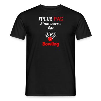 Bowling fan – I go bowling - Men's T-Shirt - black - Front - AI Model Male 178 light (178cm)
