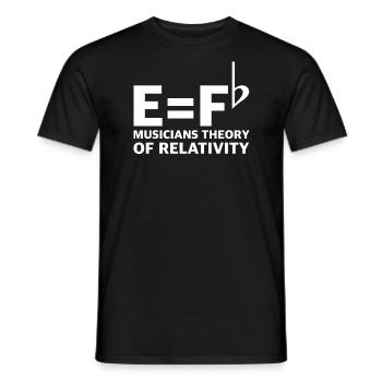 Musicians' Theory of Relativity | funny sayings - Men's T-Shirt - black - Front - AI Model Male 178 light (178cm)