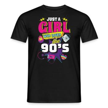 années quatre-vingt-dix - T-shirt homme - noir - Devant - AI Model Male 178 light (178cm)