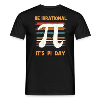 Pi Day Math Science Be Irrational tshirt - T-shirt homme - noir - Devant - AI Model Male 178 light (178cm)
