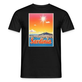 Sardinia – Italy Island Design - Men's T-Shirt - black - Front - AI Model Male 178 light (178cm)