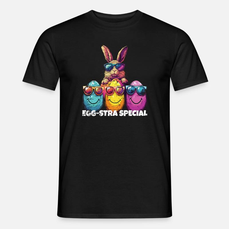 Egg-stra Spezial Ostereier - Männer T-Shirt - Schwarz