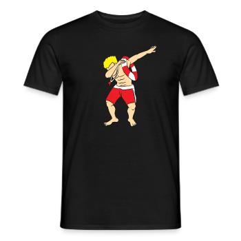 Dabbing Lifeguard, Bademeister, Rettungsschwimmer - Männer T-Shirt - Schwarz - Vorne - AI Model Male 178 light (178cm)