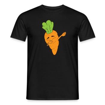 Dabbing Karotte, Möhre, Wurzel, Gemüse, Vegetarisc - Männer T-Shirt - Schwarz - Vorne - AI Model Male 178 light (178cm)