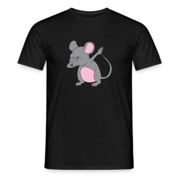 Dabbing Ratte / Maus - Männer T-Shirt - Schwarz - Vorne - AI Model Male 178 light (178cm)