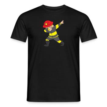 Dab / Dabbing firefighter - Men's T-Shirt - black - Front - AI Model Male 178 light (178cm)