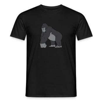 Gorilla - Strong silverback - T-shirt homme - noir - Devant - AI Model Male 178 light (178cm)