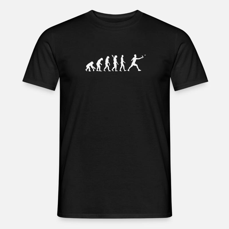 Badminton - Human Evolution / Darwin - Men’s T-shirt - black