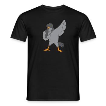 Taube - DAB, dabben, dabbing, tanzen - Männer T-Shirt - Schwarz - Vorne - AI Model Male 178 light (178cm)
