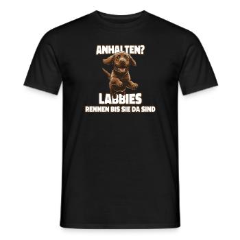 Labrador - Labbies rennen bis sie da sind - Männer T-Shirt - Schwarz - Vorne - AI Model Male 178 light (178cm)