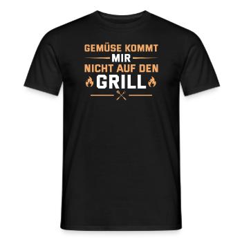 Gemüse kommt mir nicht auf den Grill - Männer T-Shirt - Schwarz - Vorne - AI Model Male 178 light (178cm)