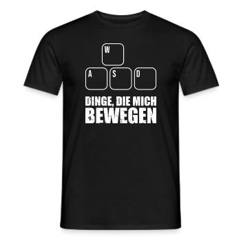 Dinge Die Mich Bewegen Shirt WASD Shirt PC Gamer - Männer T-Shirt - Schwarz - Vorne - AI Model Male 178 light (178cm)