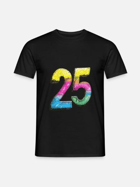 25 Number Comic - Men's T-Shirt - black