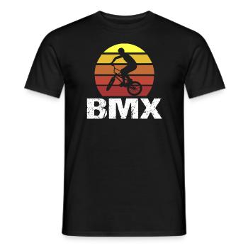 BMX Outfit Vintage Retro Hobby Sport Fun Shirt - T-shirt homme - noir - Devant - AI Model Male 178 light (178cm)