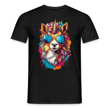 Einhorn magisch süß cool niedlich Pony - Männer T-Shirt - Schwarz - Vorne - AI Model Male 178 light (178cm)