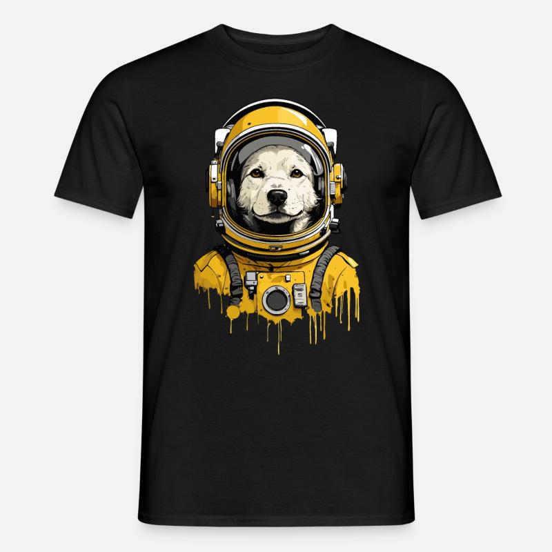 Dog, Astronaut, Space, Space, Technology - Men's T-Shirt - black