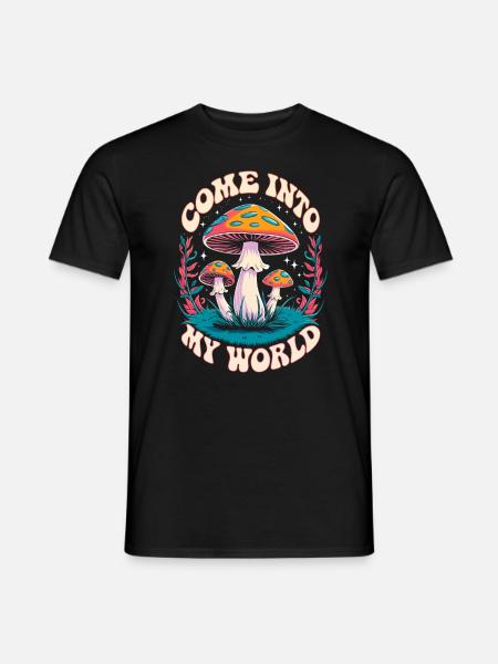 Come into my World - Männer T-Shirt - Schwarz