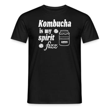 Le kombucha est mon pétillant - blanc - T-shirt homme - noir - Devant - AI Model Male 178 light (178cm)