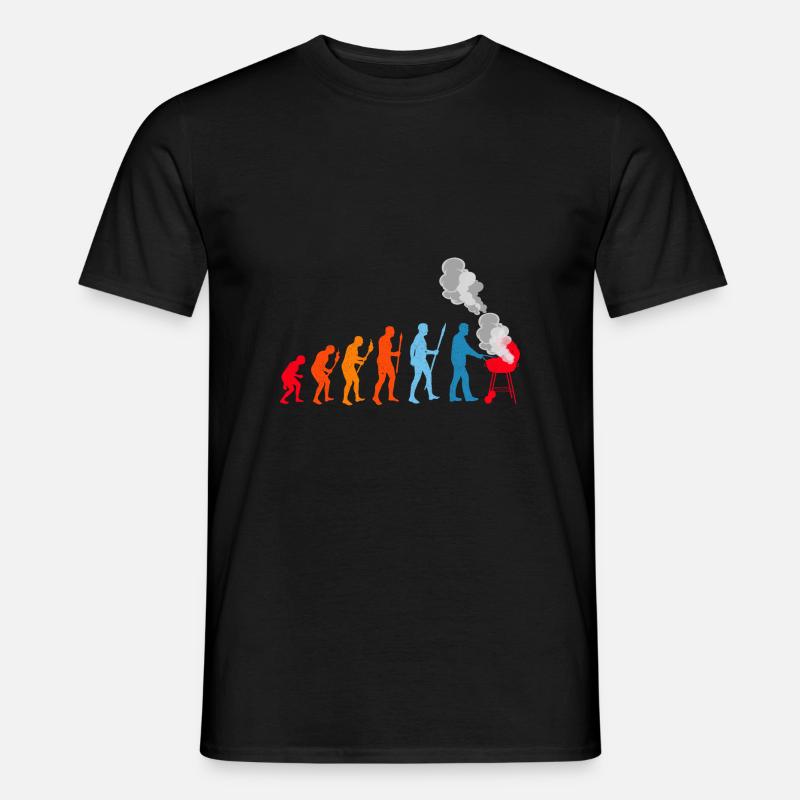 BBQ Evolution Barbecue Fleisch Grillen - Männer T-Shirt - Schwarz