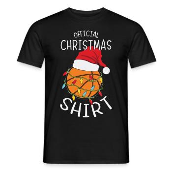 Basketball Christmas Nikolaus Basketballer - Men's T-Shirt - black - Front - AI Model Male 178 light (178cm)