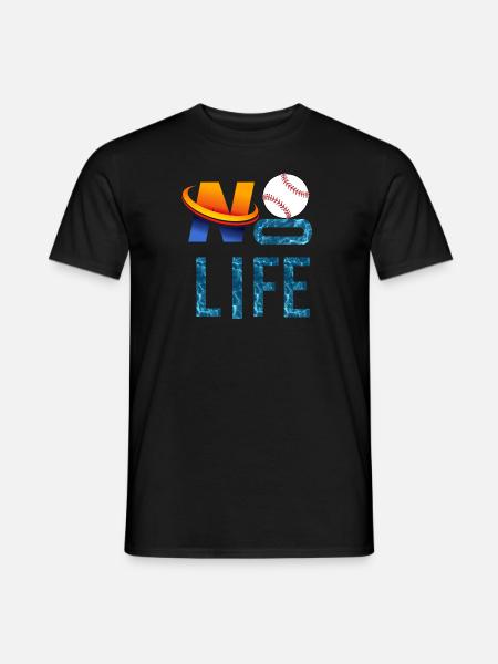 NO baseball ,No life - Men's T-Shirt - black