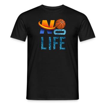 NO BASKET, NO LIFE - Men's T-Shirt - black - Front - AI Model Male 178 light (178cm)