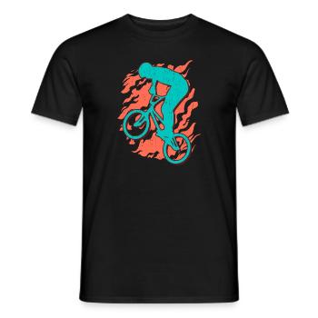 BMX Fahrrad Motiv Junge Freestyle BMX Kinder - Männer T-Shirt - Schwarz - Vorne - AI Model Male 178 light (178cm)