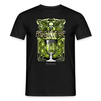 Absinthe - Die grüne Fee - Männer T-Shirt - Schwarz - Vorne - AI Model Male 178 light (178cm)