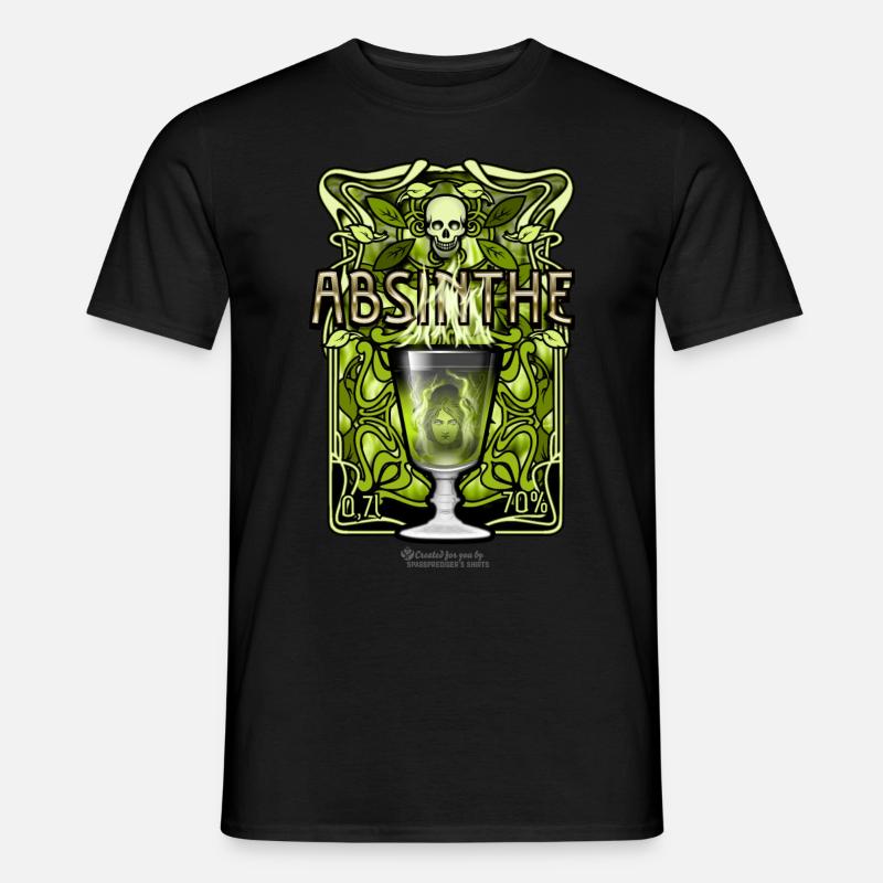 Absinthe - Die grüne Fee - Männer T-Shirt - Schwarz