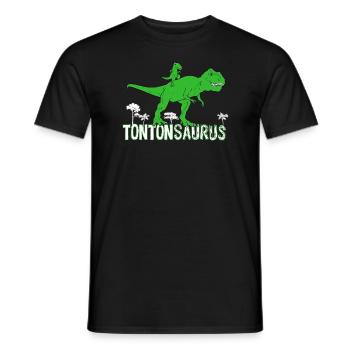 Tontonsaurus Cadeau Tonton Neveu Ou Nièce - T-shirt homme - noir - Devant - AI Model Male 178 light (178cm)