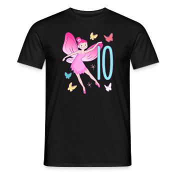 Fairy 10th birthday girl 10 years Little Fairies - Men's T-Shirt - black - Front - AI Model Male 178 light (178cm)