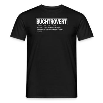 Buchtrovert - Männer T-Shirt - Schwarz - Vorne - AI Model Male 178 light (178cm)