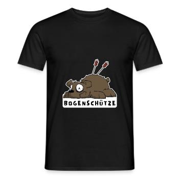Lustiges Bogenschießen Motiv für Bogenschützen - Männer T-Shirt - Schwarz - Vorne - AI Model Male 178 light (178cm)