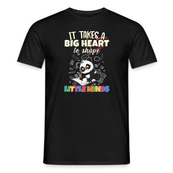 It Takes A Big Heart To Shape Little Minds Teacher - Men's T-Shirt - black - Front - AI Model Male 178 light (178cm)