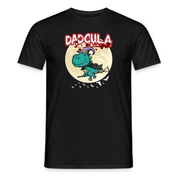 Dadcula Dracula Vampire Papa Drôle Fête d’Halloween - T-shirt homme - noir - Devant - AI Model Male 178 light (178cm)