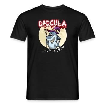 Dadcula Dracula Vampire Papa Drôle Fête d’Halloween - T-shirt homme - noir - Devant - AI Model Male 178 light (178cm)