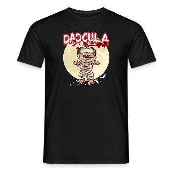 Dadcula Dracula Vampire Papa Drôle Fête d’Halloween - T-shirt homme - noir - Devant - AI Model Male 178 light (178cm)